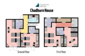 4 Bedroom 4 Bathroom Contractor House with Secure Locks on Each Bedroom Managed by Your Lettings Short Lets & Serviced Accommodation Peterborough including FREE Parking and WiFi